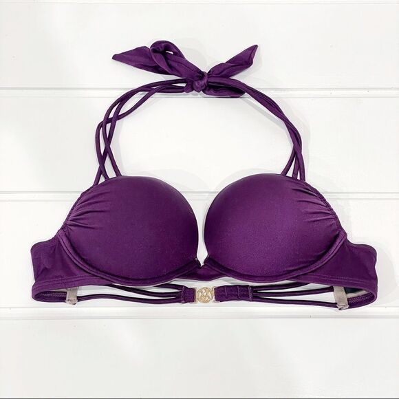 Victoria’s Secret Miraculous Push Up Bombshell Bikini Swim Set In Plum Purple S - Picture 5 of 14